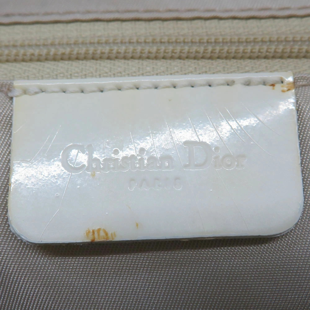 Dior Double Saddle Bag Handbag Canvas Enamel Gray Blue White - Picture 9 of 11